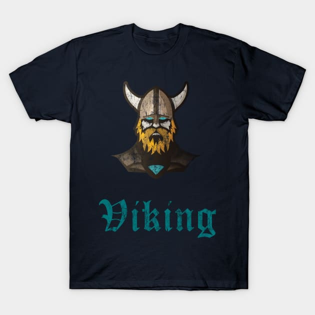 Retro Viking Warrior T-Shirt by vladocar